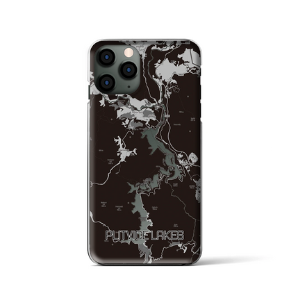 【プリトヴィツェ湖群（クロアチア）】地図柄iPhoneケース（クリアタイプ）