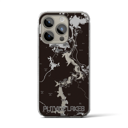 【プリトヴィツェ湖群（クロアチア）】地図柄iPhoneケース（クリアタイプ）