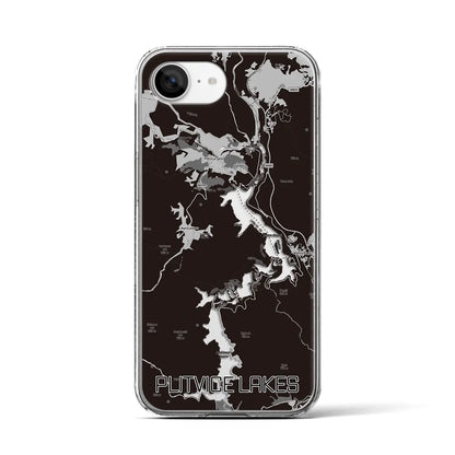 【プリトヴィツェ湖群（クロアチア）】地図柄iPhoneケース（クリアタイプ）