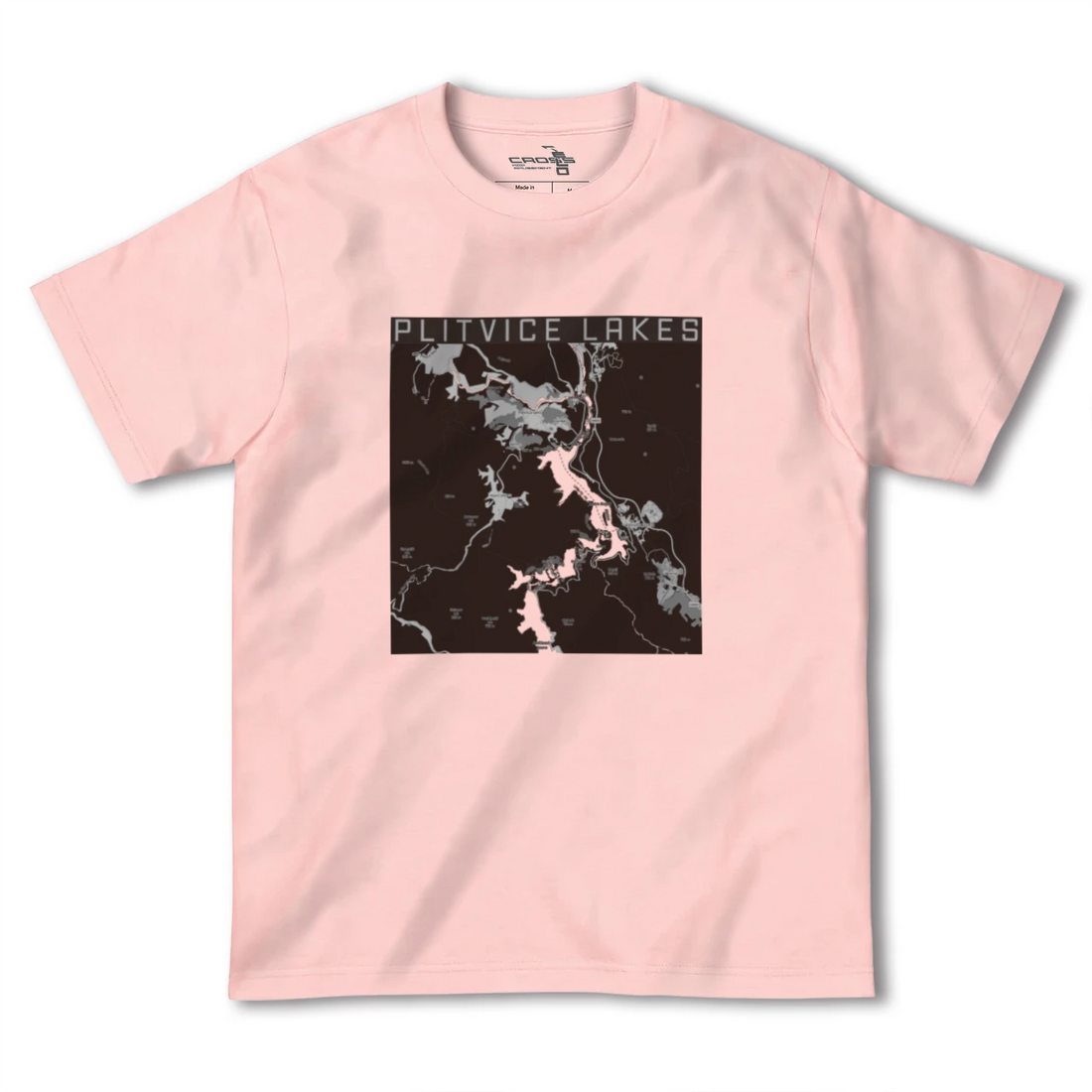 【プリトヴィツェ湖群（クロアチア）】地図柄ヘビーウェイトTシャツ