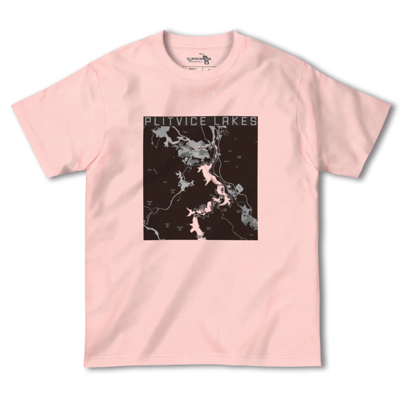 【プリトヴィツェ湖群（クロアチア）】地図柄ヘビーウェイトTシャツ
