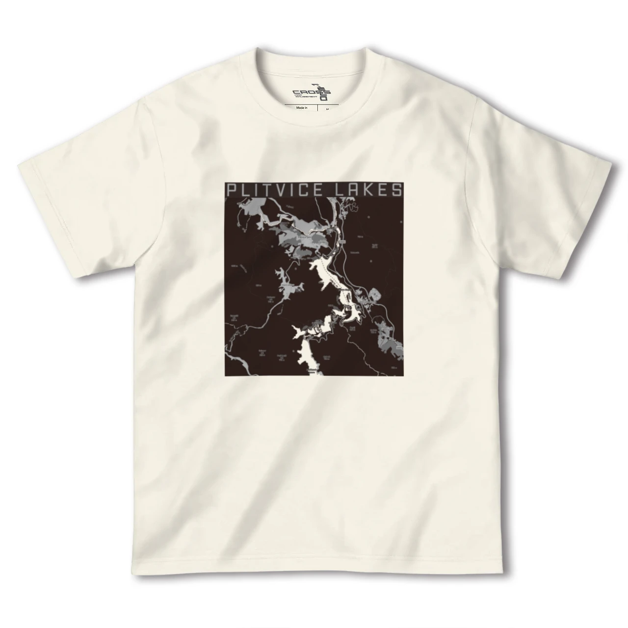 【プリトヴィツェ湖群（クロアチア）】地図柄ヘビーウェイトTシャツ