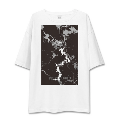 【プリトヴィツェ湖群（クロアチア）】地図柄ビッグシルエットTシャツ