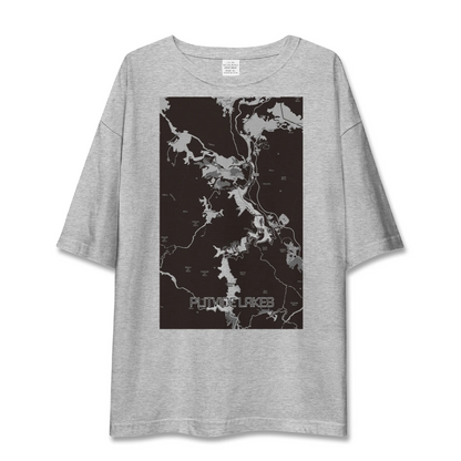 【プリトヴィツェ湖群（クロアチア）】地図柄ビッグシルエットTシャツ