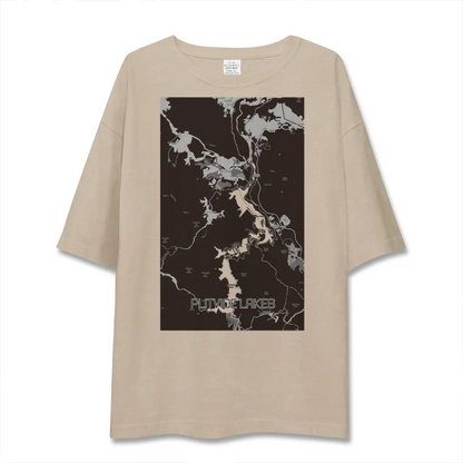 【プリトヴィツェ湖群（クロアチア）】地図柄ビッグシルエットTシャツ