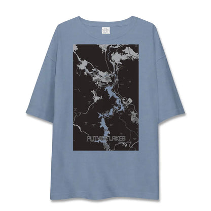 【プリトヴィツェ湖群（クロアチア）】地図柄ビッグシルエットTシャツ