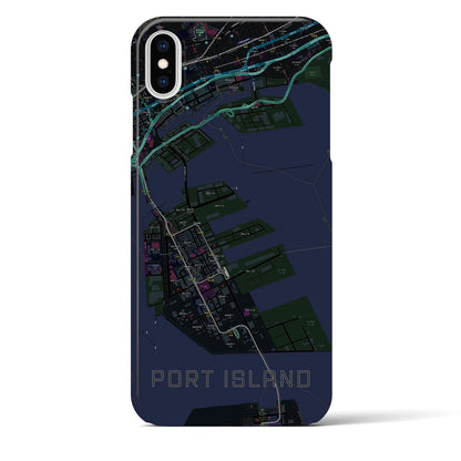 【ポートアイランド（兵庫県）】地図柄iPhoneケース（バックカバータイプ）