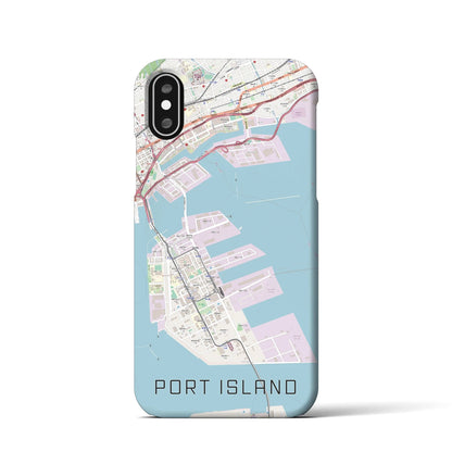 【ポートアイランド（兵庫県）】地図柄iPhoneケース（バックカバータイプ）