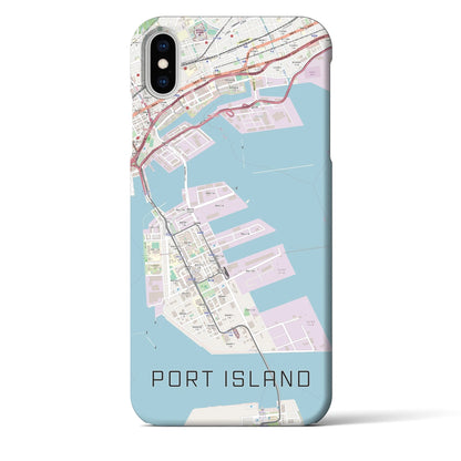 【ポートアイランド（兵庫県）】地図柄iPhoneケース（バックカバータイプ）
