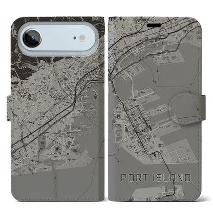 【ポートアイランド（兵庫県）】地図柄iPhoneケース（手帳タイプ）