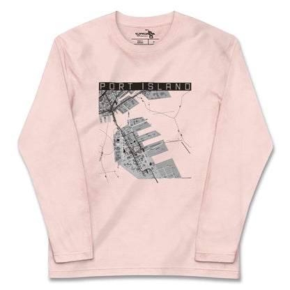 【ポートアイランド（兵庫県）】地図柄ロングスリーブTシャツ