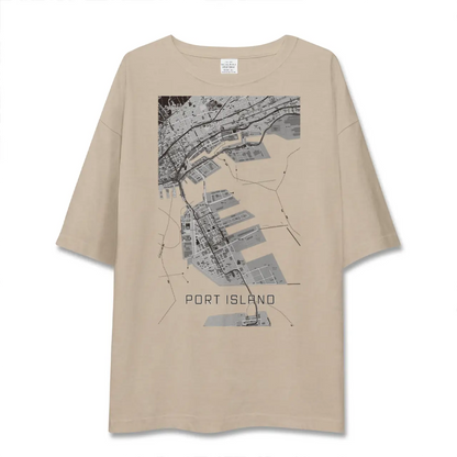 【ポートアイランド（兵庫県）】地図柄ビッグシルエットTシャツ