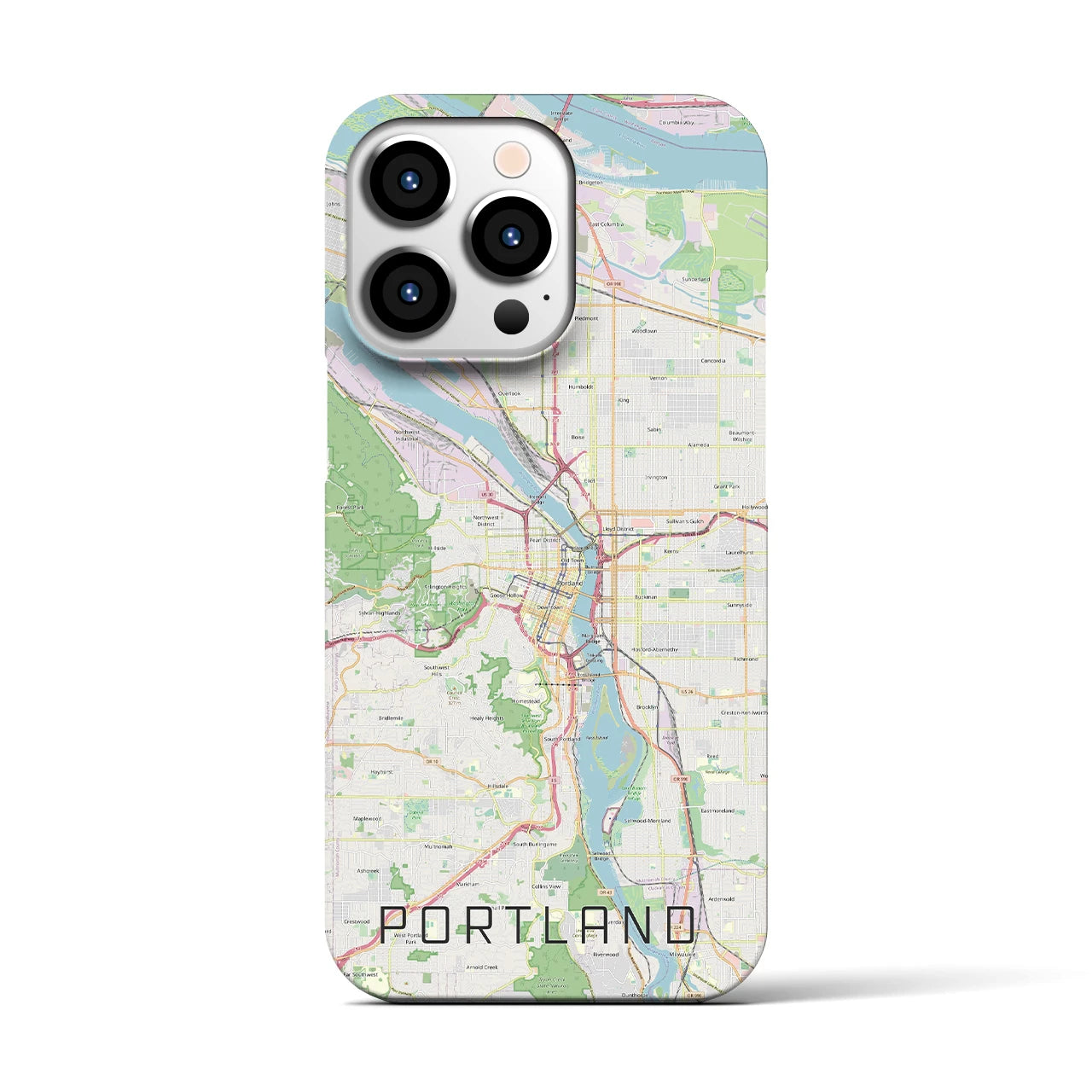 【ポートランド（アメリカ）】地図柄iPhoneケース（バックカバータイプ）