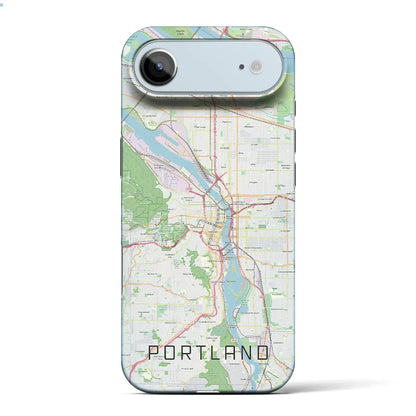 【ポートランド（アメリカ）】地図柄iPhoneケース（バックカバータイプ）