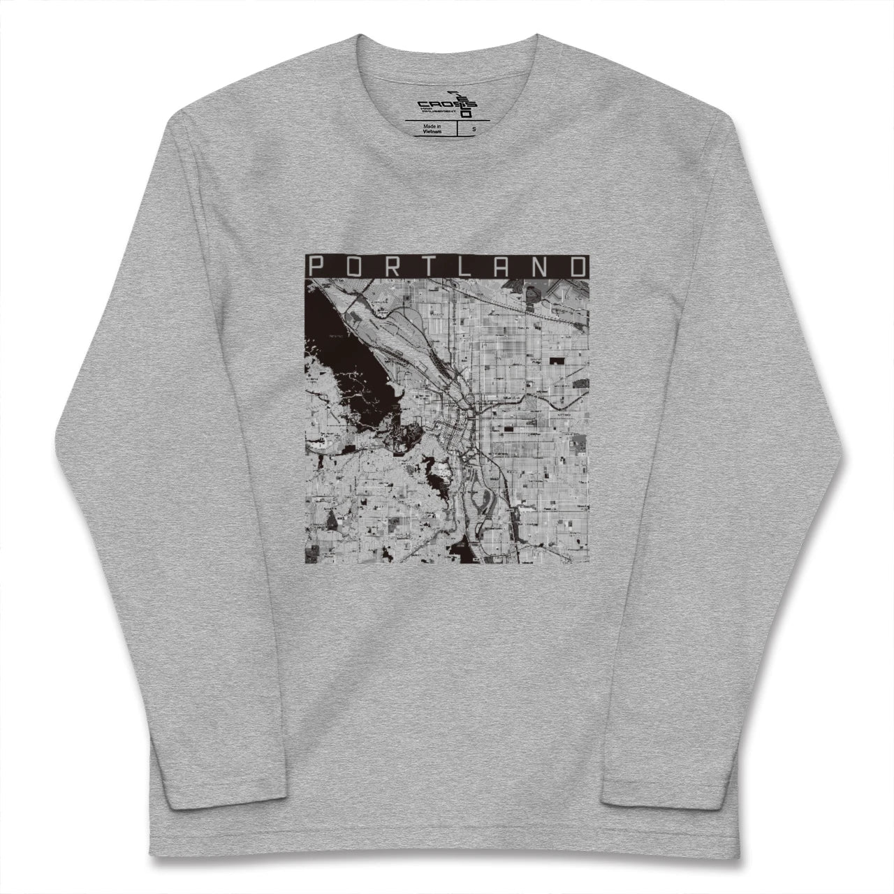 【ポートランド（アメリカ）】地図柄ロングスリーブTシャツ
