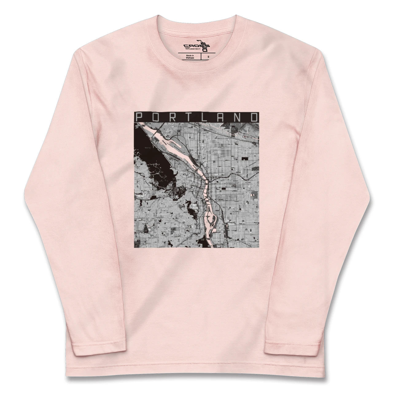 【ポートランド（アメリカ）】地図柄ロングスリーブTシャツ