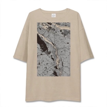 【ポートランド（アメリカ）】地図柄ビッグシルエットTシャツ