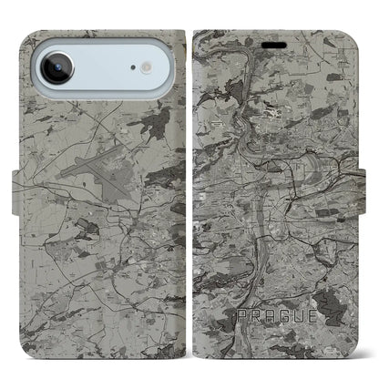 【プラハ（チェコ）】地図柄iPhoneケース（手帳タイプ）