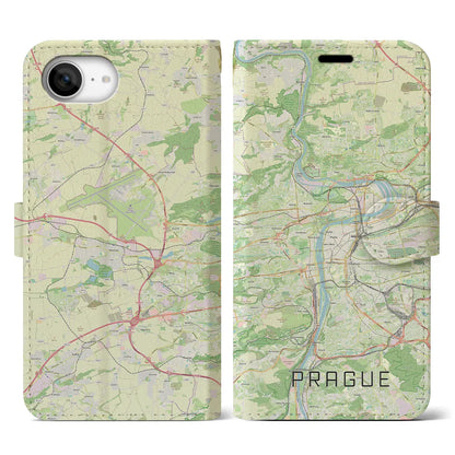 【プラハ（チェコ）】地図柄iPhoneケース（手帳タイプ）