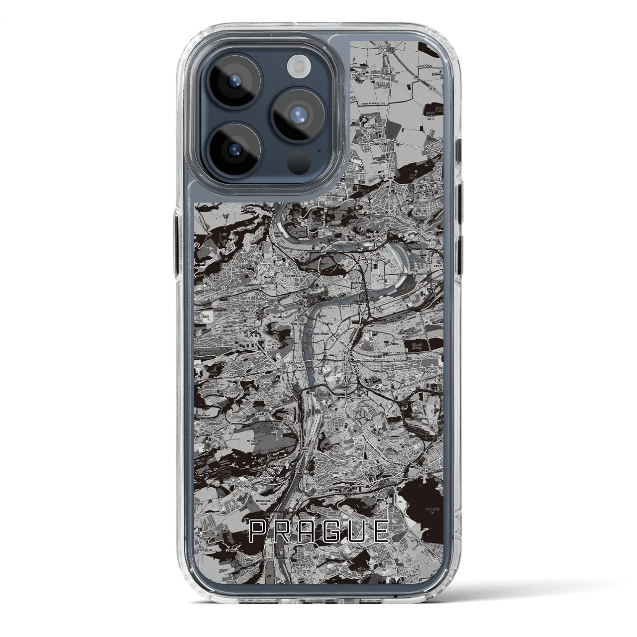 【プラハ（チェコ）】地図柄iPhoneケース（MagSafeタイプ）