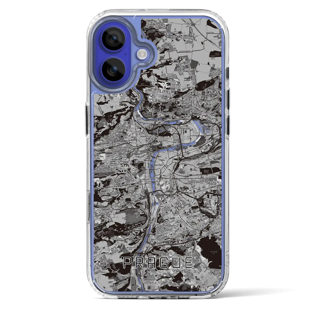 【プラハ（チェコ）】地図柄iPhoneケース（MagSafeタイプ）
