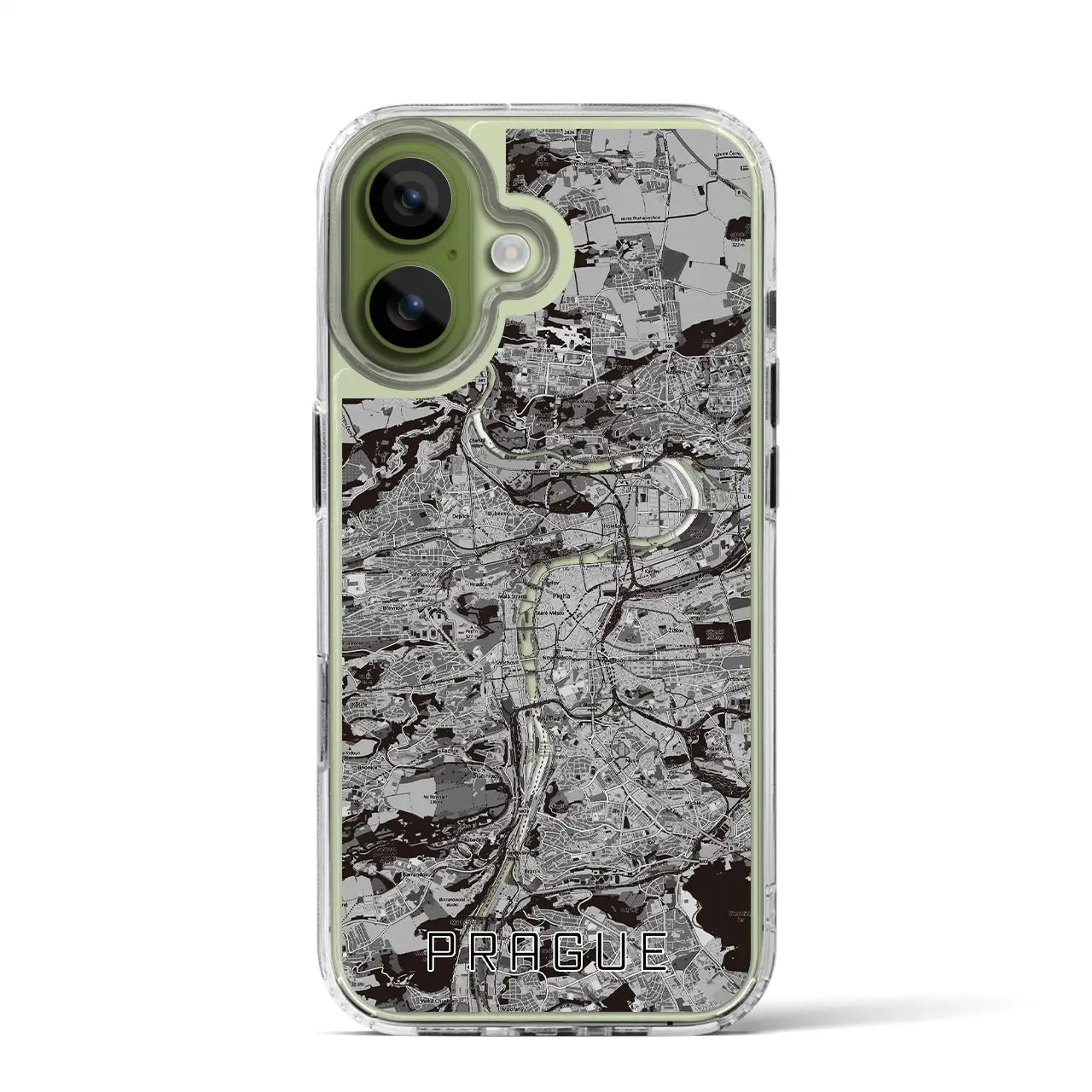 【プラハ（チェコ）】地図柄iPhoneケース（MagSafeタイプ）