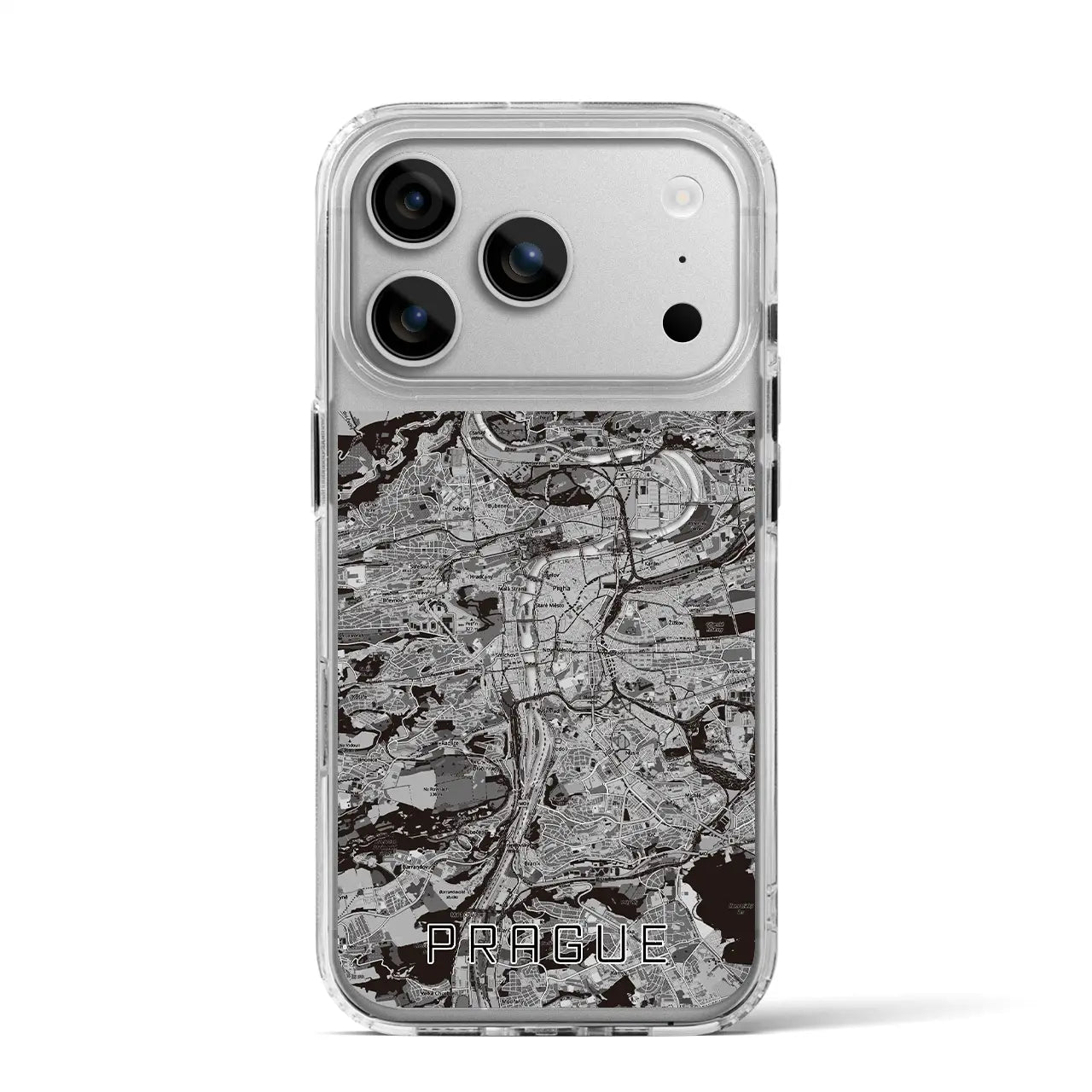 【プラハ（チェコ）】地図柄iPhoneケース（MagSafeタイプ）