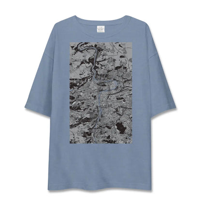 【プラハ（チェコ）】地図柄ビッグシルエットTシャツ