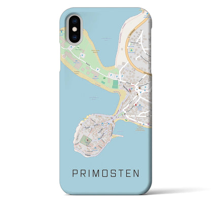 【プリモシュテン（クロアチア）】地図柄iPhoneケース（バックカバータイプ）