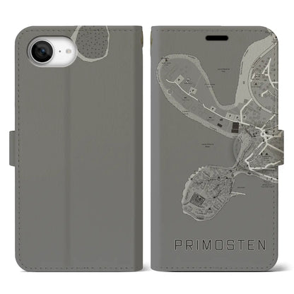 【プリモシュテン（クロアチア）】地図柄iPhoneケース（手帳タイプ）