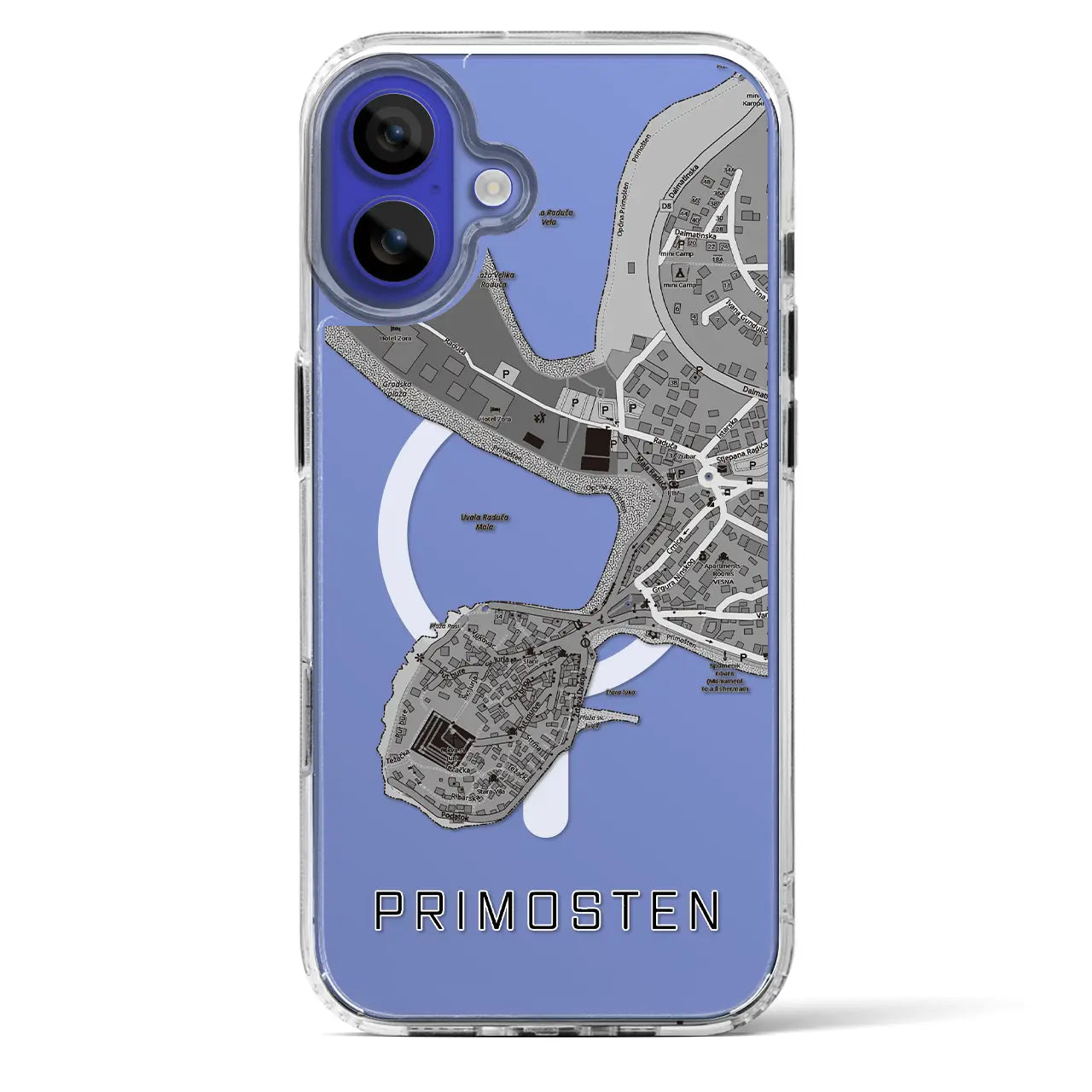 【プリモシュテン（クロアチア）】地図柄iPhoneケース（MagSafeタイプ）