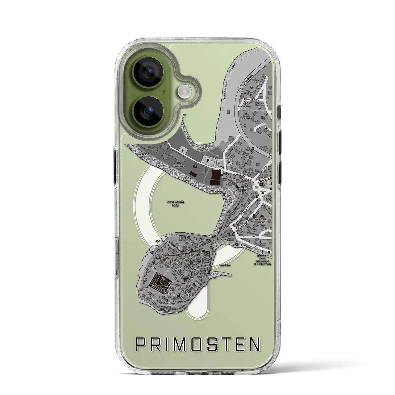 【プリモシュテン（クロアチア）】地図柄iPhoneケース（MagSafeタイプ）