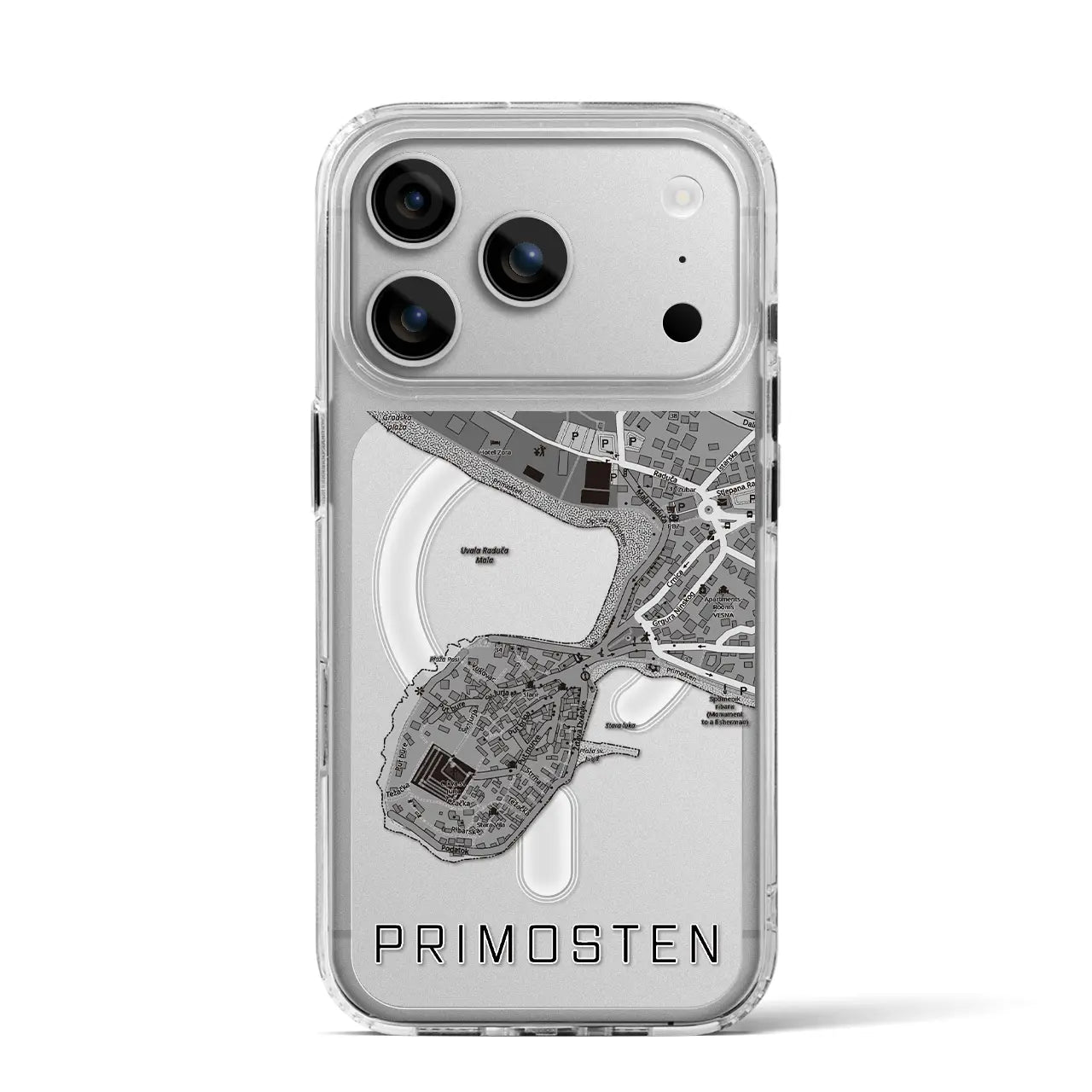 【プリモシュテン（クロアチア）】地図柄iPhoneケース（MagSafeタイプ）