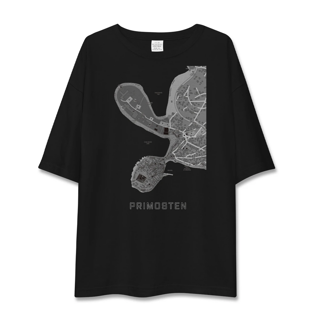 【プリモシュテン(クロアチア)】地図柄ビッグシルエットTシャツ