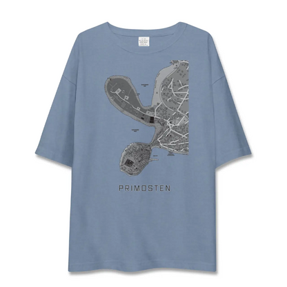 【プリモシュテン（クロアチア）】地図柄ビッグシルエットTシャツ