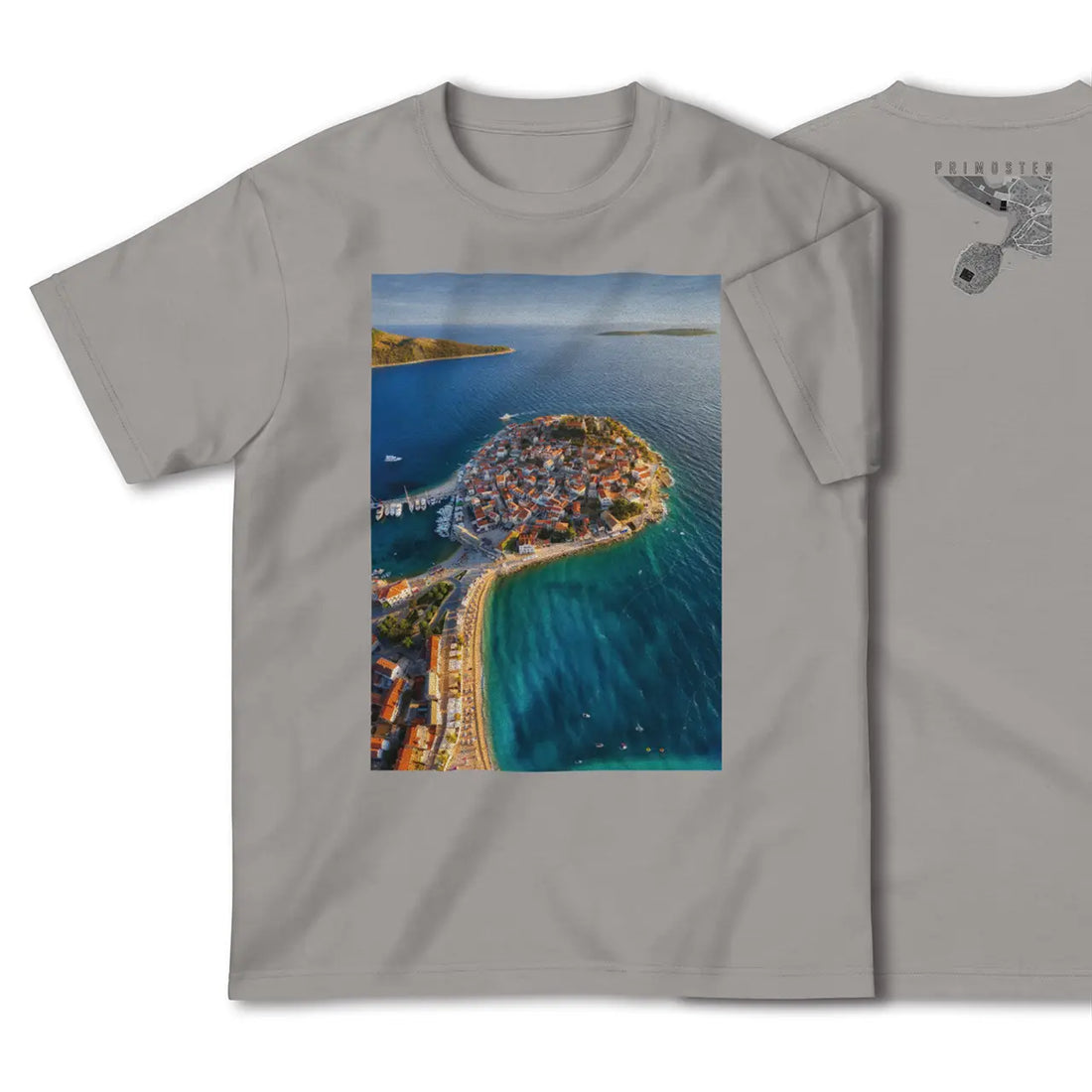 【プリモシュテン(クロアチア)】Map World ハイクオリティTシャツ