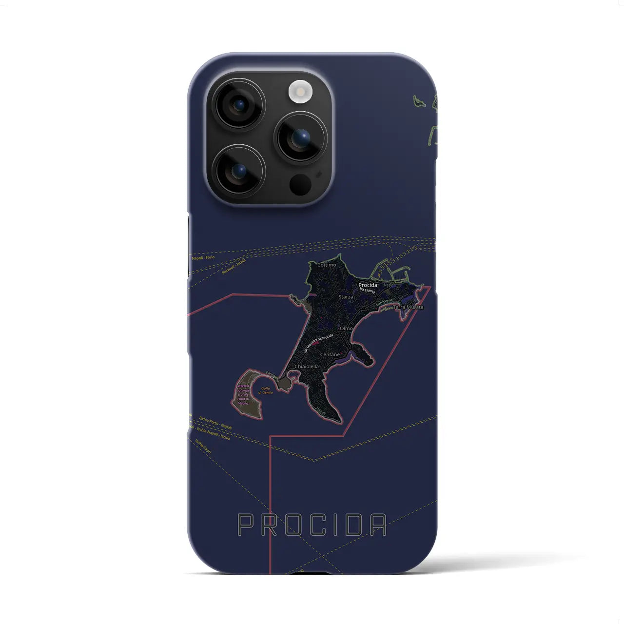 【プローチダ（イタリア）】地図柄iPhoneケース（バックカバータイプ）