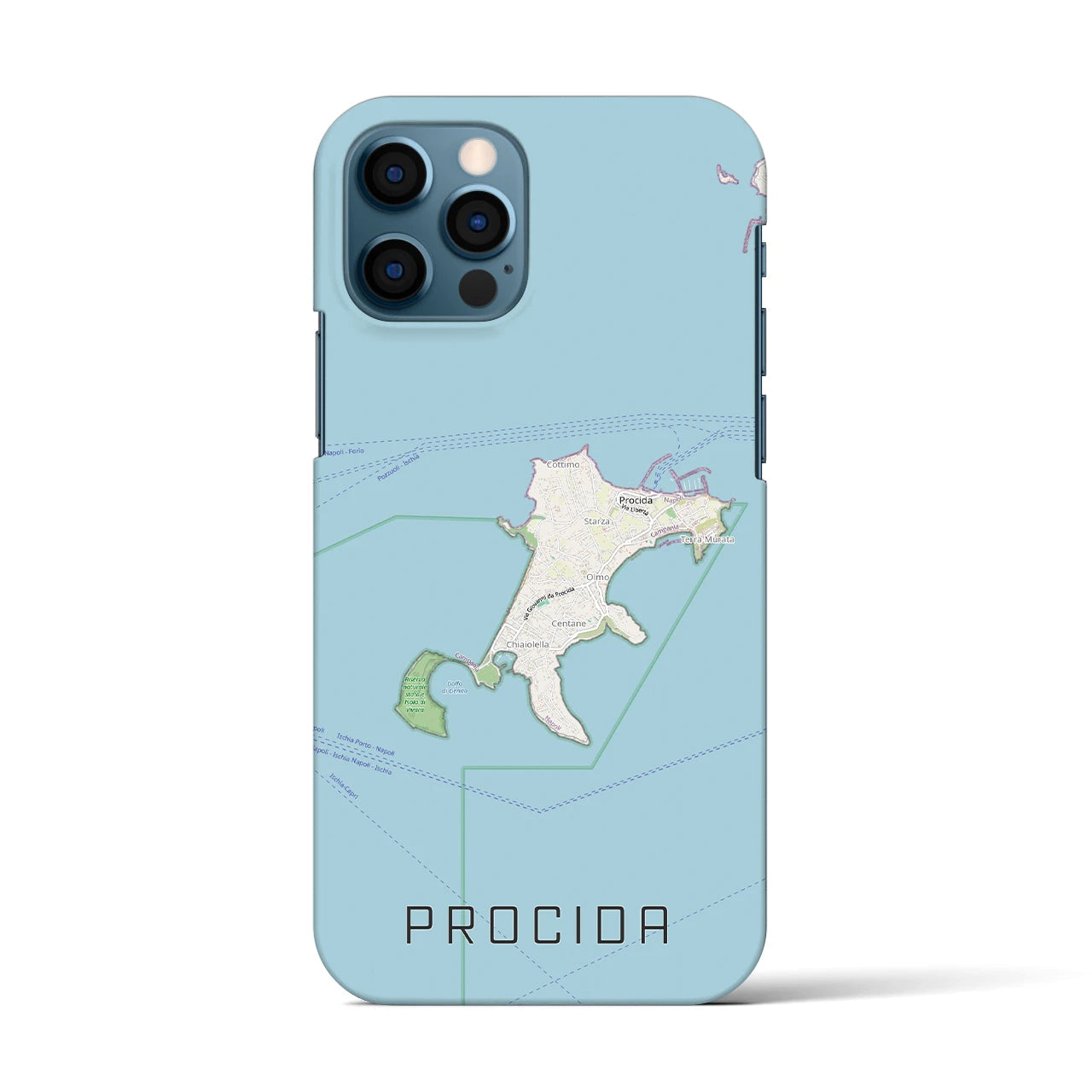 【プローチダ（イタリア）】地図柄iPhoneケース（バックカバータイプ）