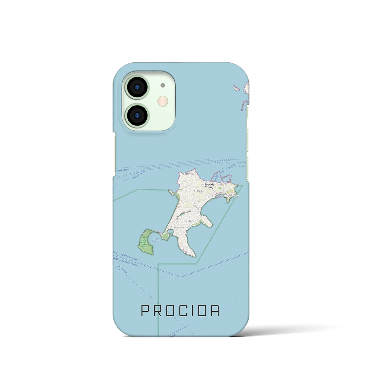 【プローチダ（イタリア）】地図柄iPhoneケース（バックカバータイプ）