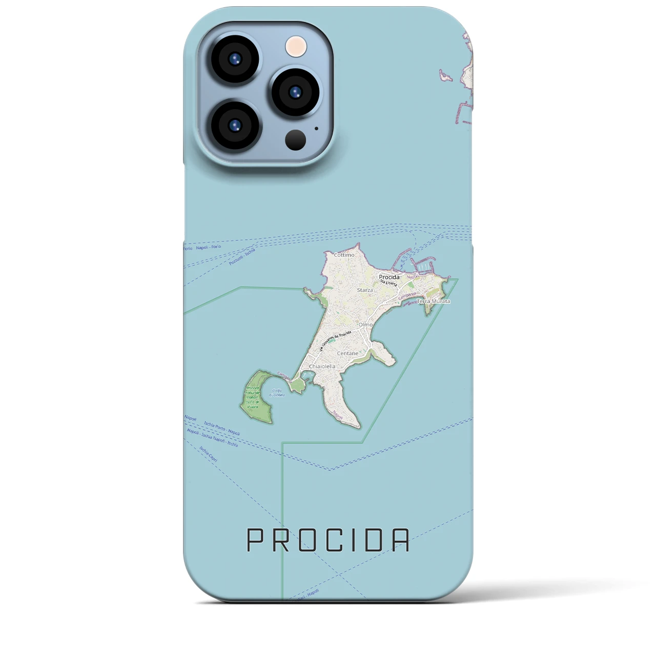 【プローチダ（イタリア）】地図柄iPhoneケース（バックカバータイプ）