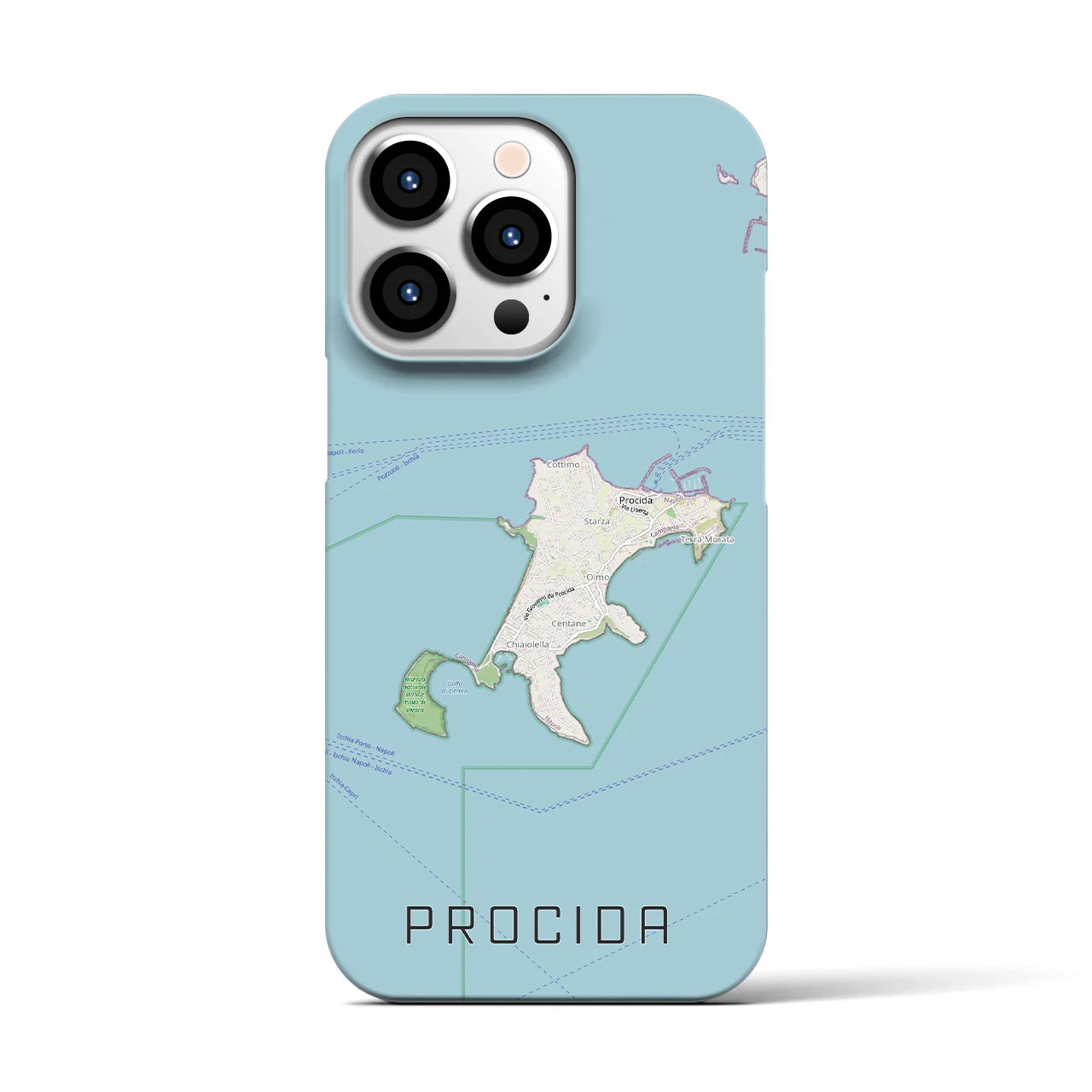 【プローチダ（イタリア）】地図柄iPhoneケース（バックカバータイプ）