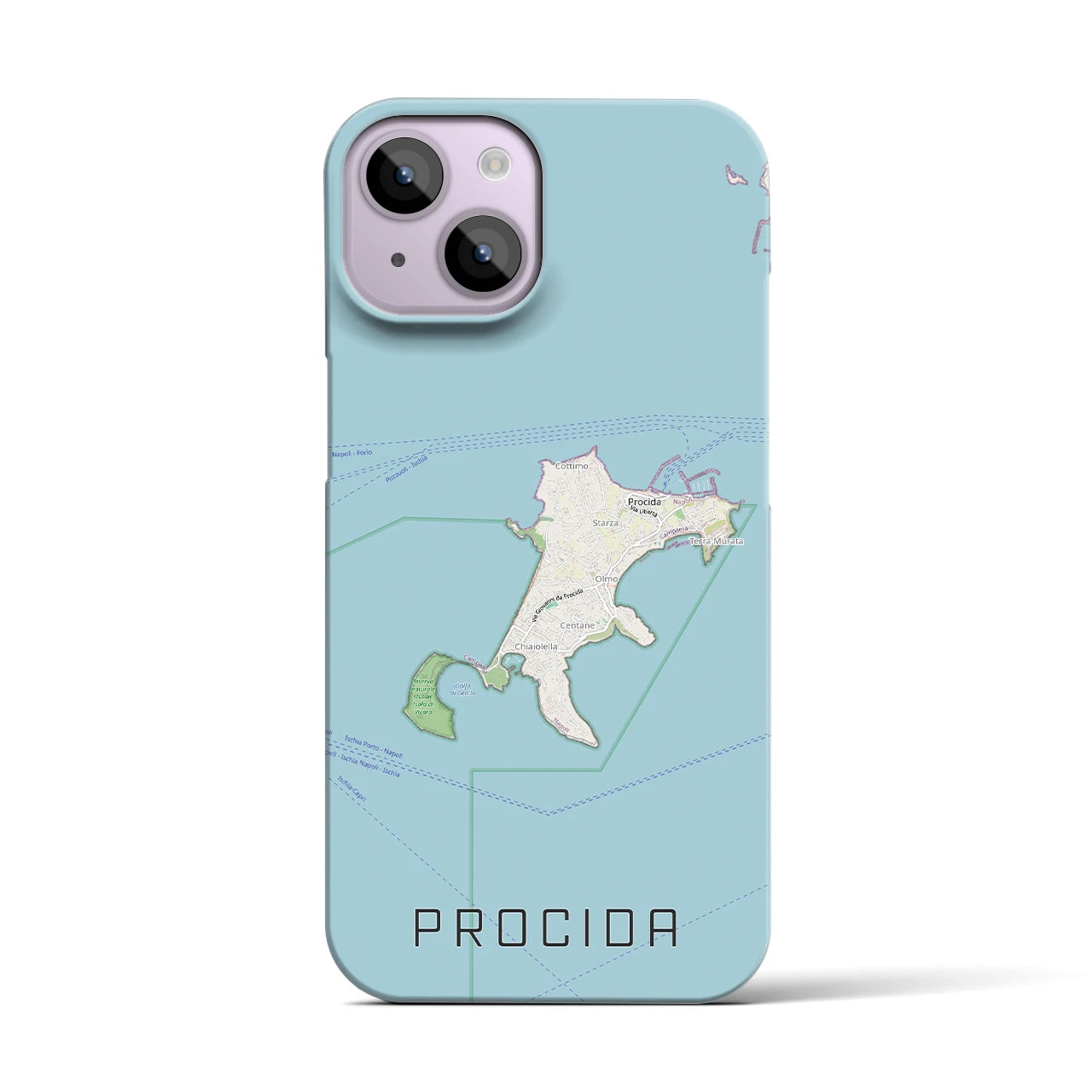 【プローチダ（イタリア）】地図柄iPhoneケース（バックカバータイプ）