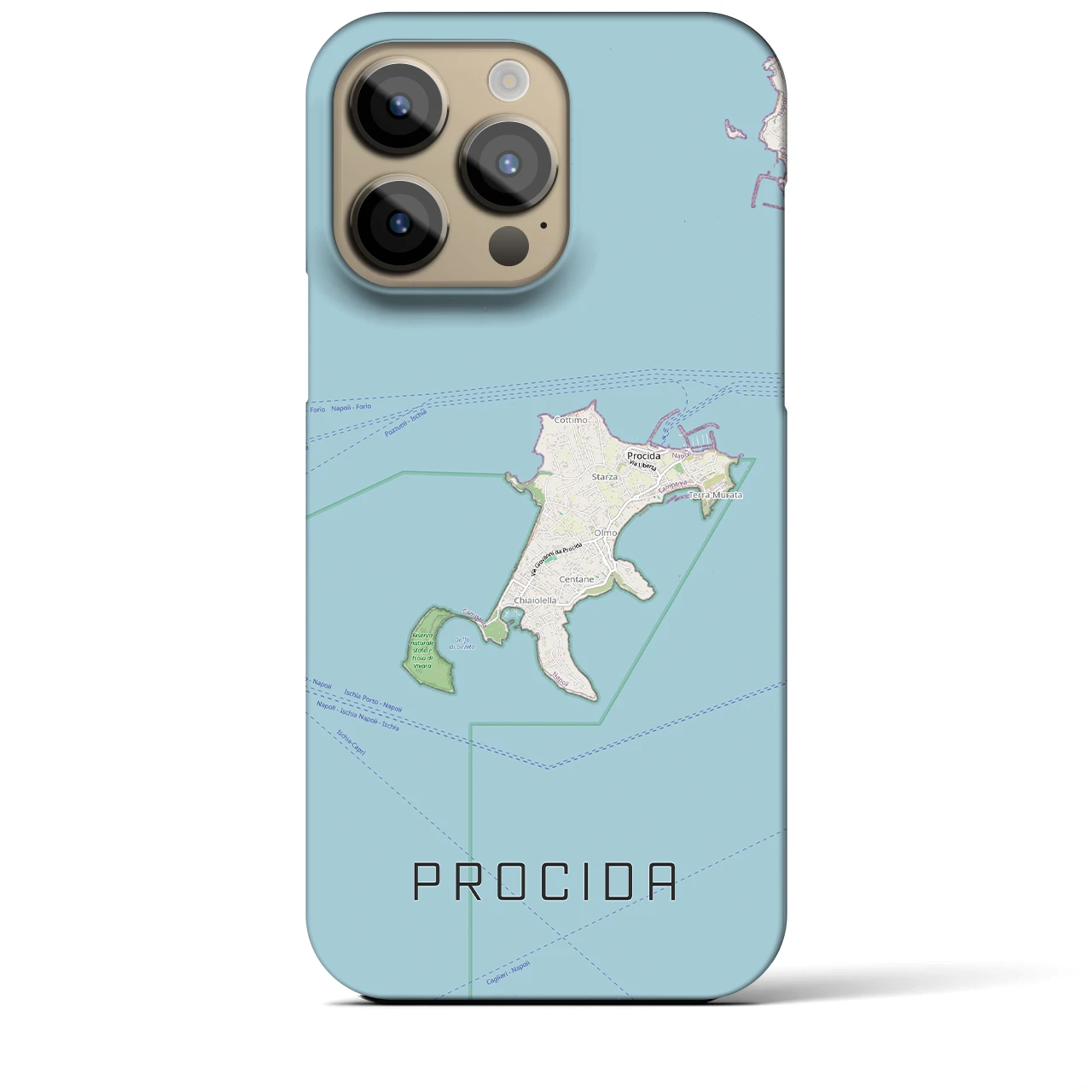 【プローチダ（イタリア）】地図柄iPhoneケース（バックカバータイプ）