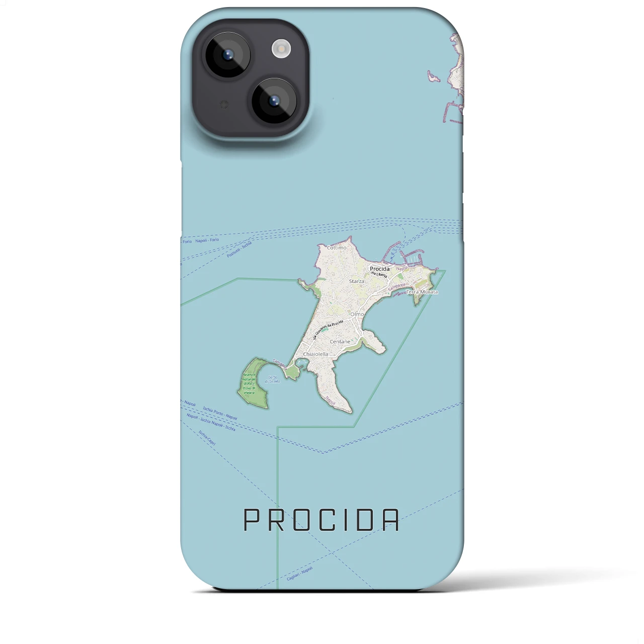 【プローチダ（イタリア）】地図柄iPhoneケース（バックカバータイプ）