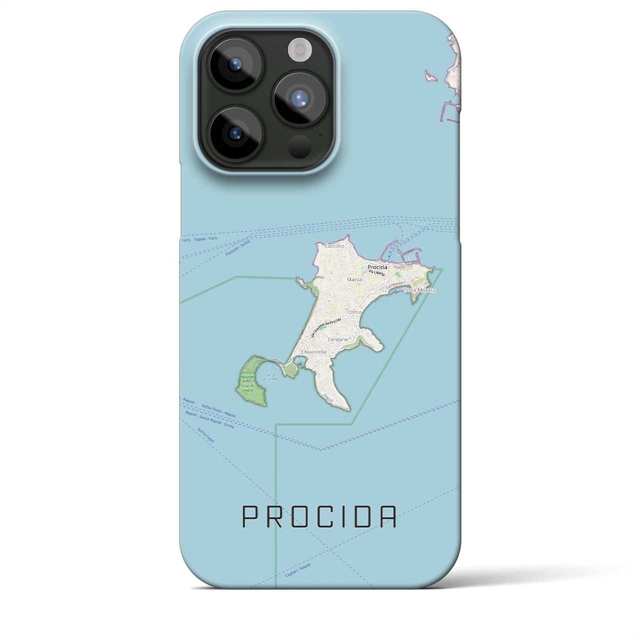 【プローチダ（イタリア）】地図柄iPhoneケース（バックカバータイプ）
