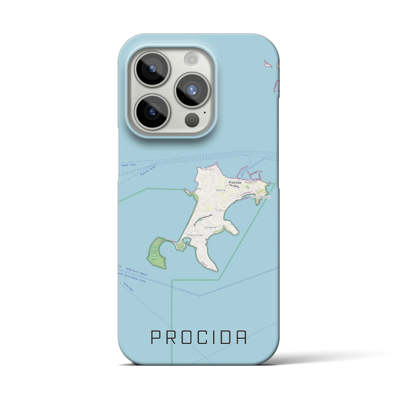 【プローチダ（イタリア）】地図柄iPhoneケース（バックカバータイプ）