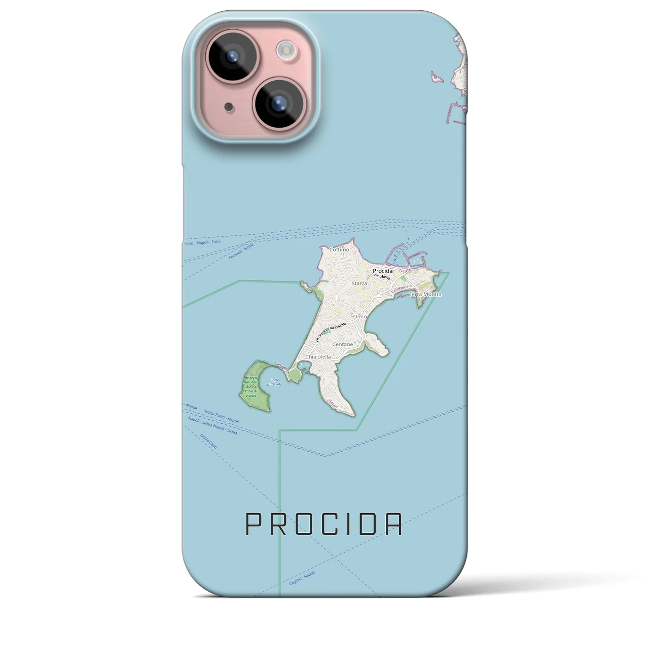 【プローチダ（イタリア）】地図柄iPhoneケース（バックカバータイプ）
