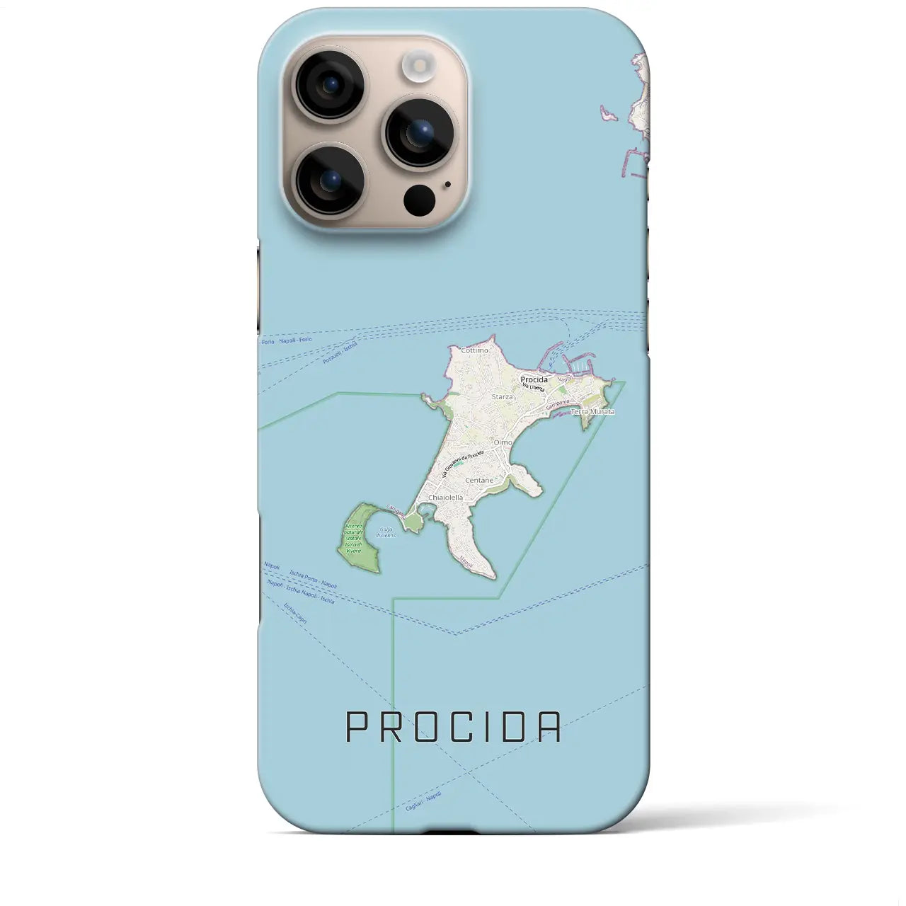 【プローチダ（イタリア）】地図柄iPhoneケース（バックカバータイプ）