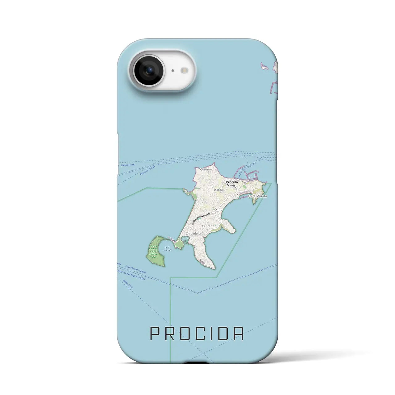 【プローチダ（イタリア）】地図柄iPhoneケース（バックカバータイプ）