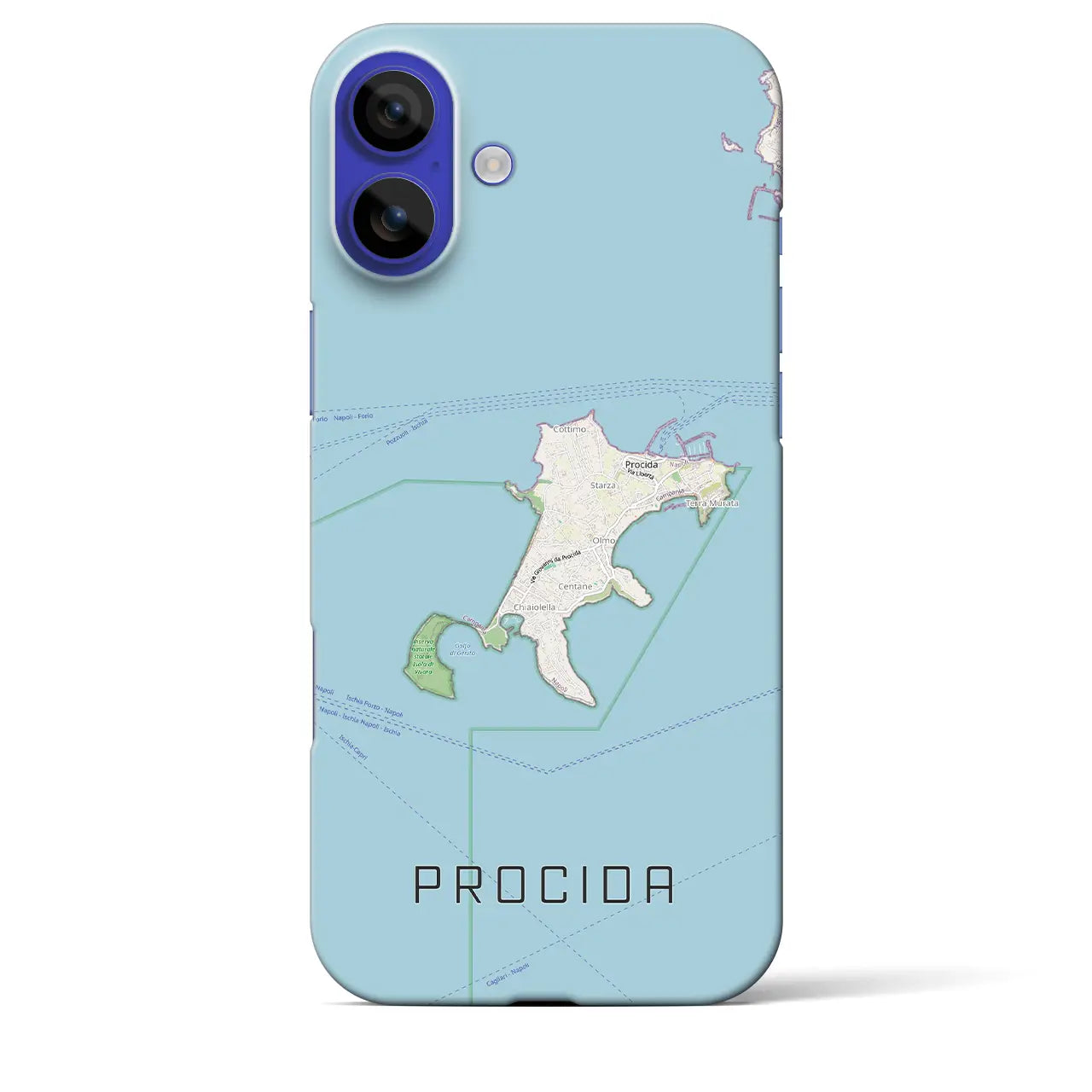 【プローチダ（イタリア）】地図柄iPhoneケース（バックカバータイプ）